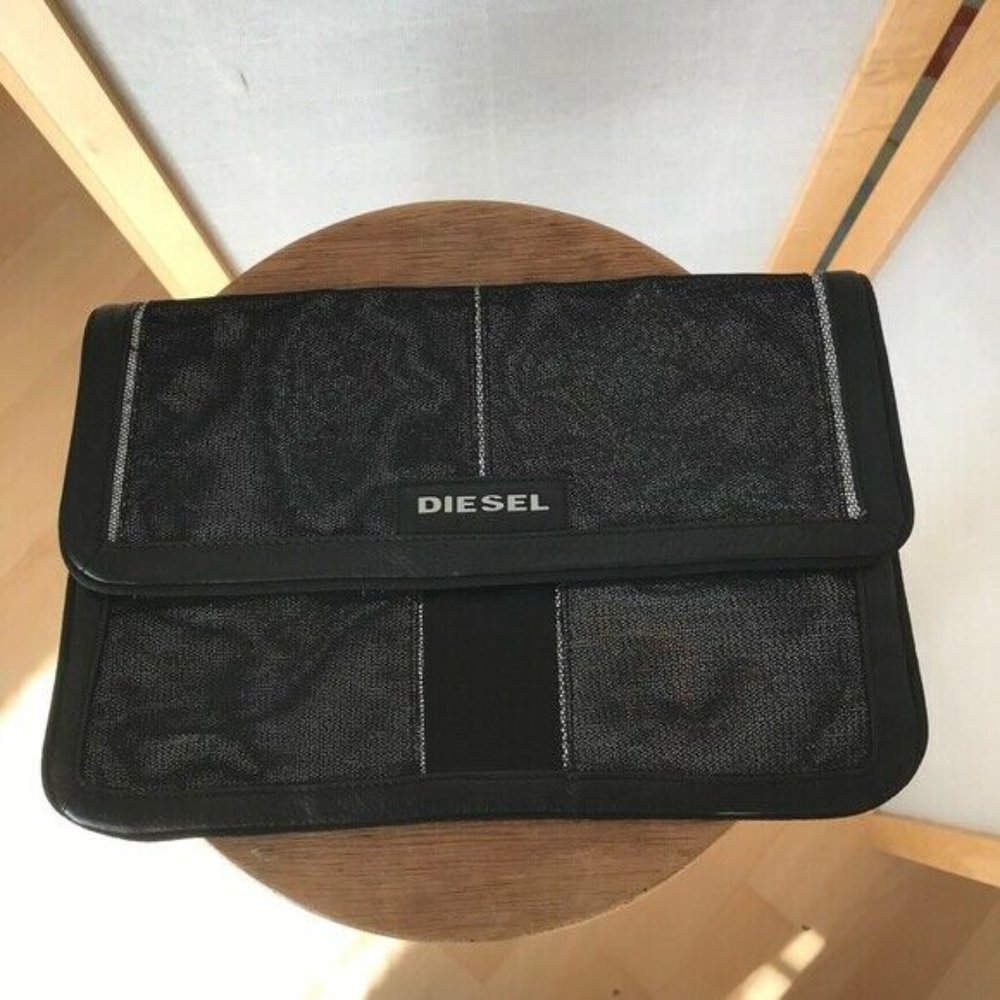 Brand New Diesel Envelope Black and SIlver